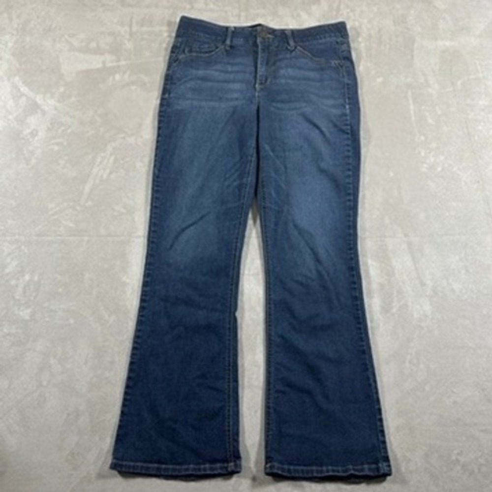 Democracy Ab Solution Jeans Women 10P Blue Bootcut Dark Wash Stretch Denim